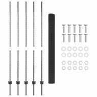 Ограда и колче Сив 1,5 x 10 m Стомана