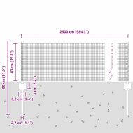Ограда и колче Сив 0,4 x 25 м Стомана