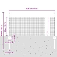 Ограда и колче Сив 0,5 x 25 м Стомана