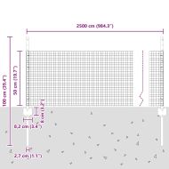 Ограда и колче Сив 0,5 x 25 м Стомана