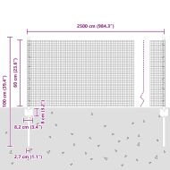 Ограда и колче Сив 0,6 x 25 м Стомана