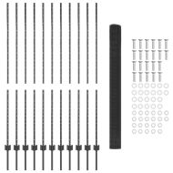 Ограда и колче Сив 1,6 x 25 m Стомана