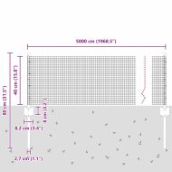 Ограда и колче Сив 0,4 x 50 м Стомана