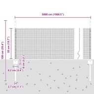 Ограда и колче Сив 0,5 x 50 м Стомана