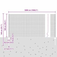 Ограда и колче Сив 1 x 50 m Стомана