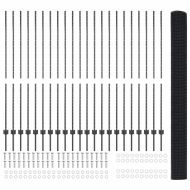 Ограда и колче Сив 1,5 x 50 m Стомана