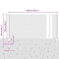 Ограда и колче Зелен 1 x 10 m Стомана