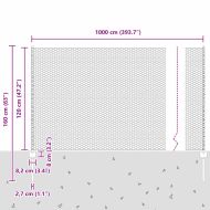 Ограда и колче Зелен 1,2 x 10 m Стомана