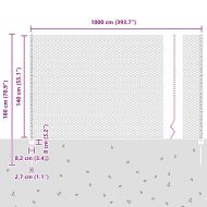 Ограда и колче Зелен 1,4 x 10 m Стомана