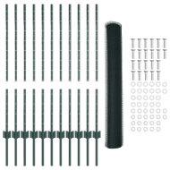 Ограда и колче Зелен 1 x 25 m Стомана