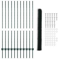 Ограда и колче Зелен 1,4 x 25 m Стомана