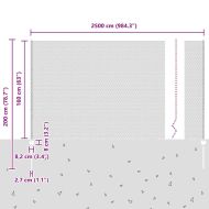 Ограда и колче Зелен 1,6 x 25 m Стомана