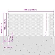 Ограда и колче Зелен 1 x 50 m Стомана