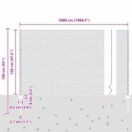 Ограда и колче Зелен 1,2 x 50 m Стомана