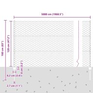 Ограда и колче Зелен 1,2 x 50 m Стомана