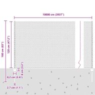 Ограда и колче Зелен 1,2 x 100 m Стомана
