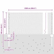Ограда и колче Сив 0,6 x 25 м Стомана
