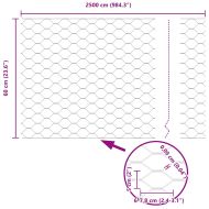 Ограда и колче Сив 0,6 x 25 м Стомана