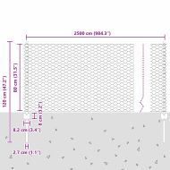 Ограда и колче Сив 0,8 x 25 m Стомана