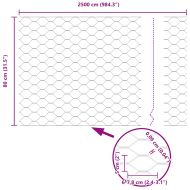 Ограда и колче Сив 0,8 x 25 m Стомана