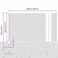 Ограда и колче Сив 1,2 x 25 m Стомана