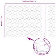 Ограда и колче Сив 0,6 x 50 м Стомана