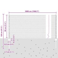 Ограда и колче Сив 0,8 x 50 м Стомана