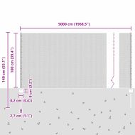 Ограда и колче Сив 1 x 50 m Стомана
