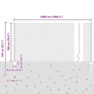 Ограда и колче Сив 1 x 50 m Стомана