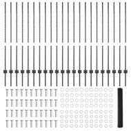 Ограда и колче Сив 1,2 x 50 m Стомана