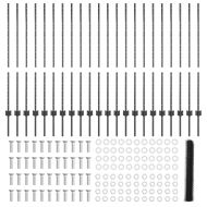 Ограда и колче Сив 1,2 x 50 m Стомана