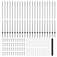 Ограда и колче Сив 1,5 x 50 m Стомана
