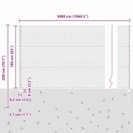 Ограда и колче Сив 1,6 x 50 m Стомана