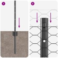 Ограда и колче Сив 0,4 x 100 м Стомана
