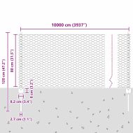 Ограда и колче Сив 0,8 x 100 м Стомана