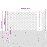 Ограда и колче Сив 1 x 100 m Стомана