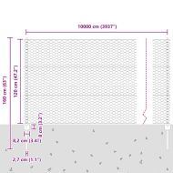 Ограда и колче Сив 1,2 x 100 m Стомана
