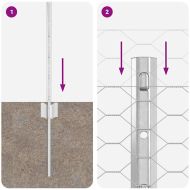 Ограда и колче Сребрист 0,6 x 10 м Стомана