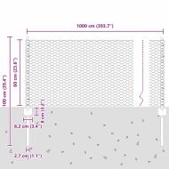Ограда и колче Сребрист 0,6 x 10 м Стомана