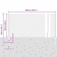 Ограда и колче Сребрист 1 x 10 m Стомана