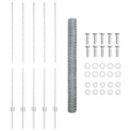 Ограда и колче Сребрист 1,4 x 10 m Стомана