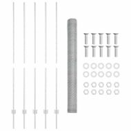 Ограда и колче Сребрист 1,5 x 10 m Стомана