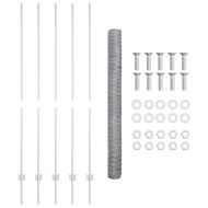 Ограда и колче Сребрист 1,6 x 10 m Стомана