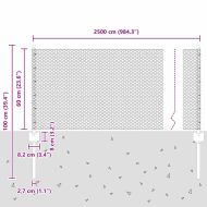 Ограда и колче Сребрист 0,6 x 25 м Стомана