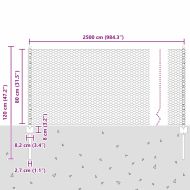 Ограда и колче Сребрист 0,8 x 25 m Стомана
