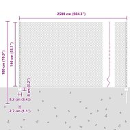 Ограда и колче Сребрист 1,4 x 25 m Стомана