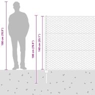 Ограда и колче Сребрист 1,4 x 25 m Стомана