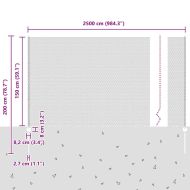 Ограда и колче Сребрист 1,5 x 25 m Стомана