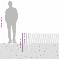 Ограда и колче Сребрист 0,4 x 50 м Стомана