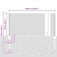 Ограда и колче Сребрист 0,6 x 50 м Стомана
